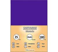 Pack 25 Cartulinas Tamaño 50x65 180g Color Morado
