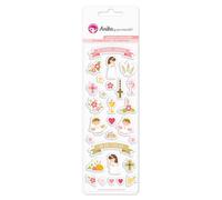 Pack 28 Pegatinas Plástico Con Relieve 1ªcomunion Niña 18 Anita