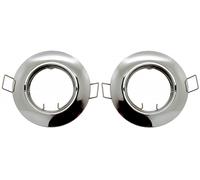 Pack 2x Anillos Redondos Cromados para Lámparas MR16-GU10