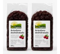 Pack 2x Arándano Rojo Deshidratado Bio 200g | Red Orgánica | Fruta Ecológica sin Azúcar Refinado | Rica en Antioxidantes y Fibra | Apto para Veganos