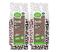 Pack 2X Azuki EcoBasics Bio 500 g, Judía Azuki Ecológica, 1 kg Total, Legumbre Roja para Guisos, Sopas, Ensaladas, Cremas, Recetas Dulces y Cocina Vegetal