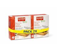 Pack 2x Barritas de Quinoa Rellenas de Crema de Cacao Sin Gluten GerminalBio 180 g | 2 Paquetes de 180 g (Total 360 g) | Galletas Ecológicas Sin Gluten