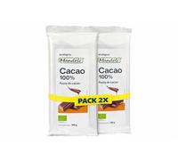Pack 2x Chocolate Negro 100% Cacao Mandolé Bio 100 g | 2 Tabletas de 100 g (Total 200 g) | Chocolate Ecológico Sin Azúcar | Cacao Puro Intenso