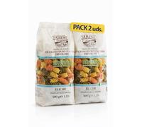 Pack 2x Espirales Tricolor (Hélices) de Trigo Iris Bio 500 g | 2 Paquetes de 500 g (Total 1 kg) | Pasta Ecológica Tricolor | Formato Ahorro Familiar