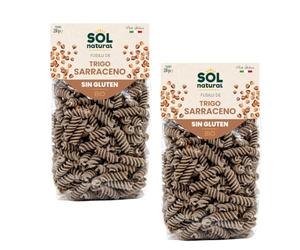 Pack 2x Fusilli de trigo sarraceno sin gluten bio Sol Natural 250 g