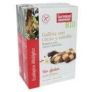 Pack 2x Galletas Cacao Vainilla Sin Gluten GerminalBio 250 g | 2 Paquetes de 250 g (Total 500 g) | Galletas Ecológicas Sin Gluten | Sabor Cacao y Vainilla
