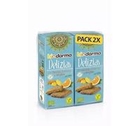Pack 2x Galletas Delizias con Naranja, Cúrcuma y Jengibre BioDarma Bio 125 g | 2 Paquetes de 125 g (Total 250 g) | Galletas Ecológicas con Toque Cítrico y Especiado. Veganas