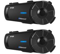 Pack 2x Intercomunicador FX8 para casco de moto (negro) - FODSPORTS