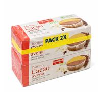 Pack 2x Magdalenas Bizcocho de Avena y Cacao Sin Gluten Bio 180 g | 2 Paquetes de 180 g (Total 360 g) | Magdalenas Ecológicas Sin Gluten