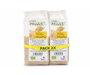 Pack 2x Semillas de Sésamo Triturado Mandolé Bio 175 g | 2 Bolsas de 175 g (Total 350 g) | Sésamo Ecológico Molido | Ideal para Ensaladas, Yogur y Recetas