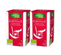 Pack 2x Tisana Circula T Bio 20 Filtros | Artemis | Infusión Ecológica para la Circulación | Con Vid Roja, Rusco y Hamamelis | Sin Cafeína