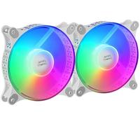 Pack 2x Ventiladores MFX FRGB de 120mm (Blancos) - MARS-GAMING