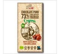 Pack 2x150g Chocolate Negro 73% Cacao con Avellanas Enteras | Selección ECO | Fruto Seco Tostado | Sin Gluten (SG) | Calidad Vegana | Formato Gran Consumo