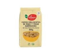 Pack 2x350g Copos de Maíz y Trigo Sarraceno | Selección Crujiente | Sin Gluten (SG) | Calidad Vegana | Energía de Larga Duración | Textura de Alta Resistencia