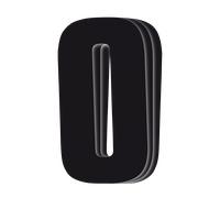Pack-3 Adhesivos de Número Blackbird 16x7,5 PVC Negros Negro