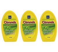 PACK 3 ambientador citronela antimosquitos gel 125 gr. aroma agradable, interior y exterior. Fabricado en España