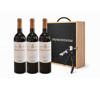 Pack 3 Botellas Marqués de Murrieta Reserva Rioja + Caja de Madera Premium + Sacacorchos Profesional | Estuche Regalo Vino Tinto D.O.Ca Rioja -MYSECRETWINE-