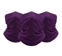 Pack 3 Bragas de Cuello Multifuncional para Hombre y Mujer - Morado