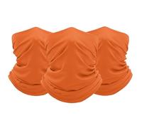 Pack 3 Bragas de Cuello Multifuncional para Hombre y Mujer - Naranja
