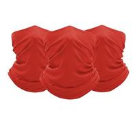 Pack 3 Bragas de Cuello Multifuncional para Hombre y Mujer - Rojo