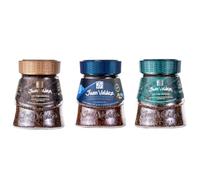 Pack 3 Café Colombiano Liofilizado Premium 95 g c/u - Clásico, Avellana y Descafeinado - 100% Café Colombiano J. Valdez - Hasta 189 Tazas - Café Instantáneo Gourmet