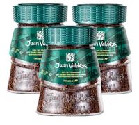 Pack 3 Café Liofilizado Descafeinado Juan Valdez 95 g, café soluble colombiano sin cafeína, preparación rápida en agua o leche, caliente o frío, formato ahorro 285 g totales