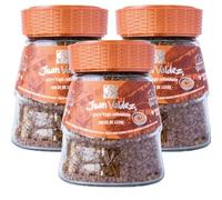 Pack 3 Café Liofilizado Dulce de Leche Juan Valdez 95 g, café soluble colombiano con sabor dulce de leche, preparación rápida en agua o leche, frío o caliente, 285 g totales