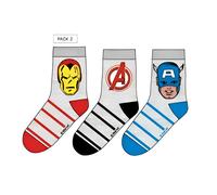 Pack 3 calcetines AVENGERS VENGADORES gris - 23-26 infantiles
