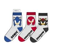 Pack 3 Calcetines SONIC gris-31/34 Infantiles