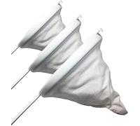 Pack 3 Colador de Tela y PVC 18cm, 16cm y 14cm - Malla Fina Redonda Microperforada para Cocina