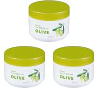 Pack 3 Crema corporal con aceite de oliva Deliplus | Para todo tipo de pieles | Pack 3 Tarros x 250 ml