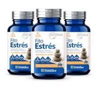 Pack 3 Fito Estrés Zentrum Ynsadiet 30 cápsulas vegetales, 90 cápsulas en total, con Ashwagandha, L-triptófano, SAMe, magnesio y vitaminas B3, B5 y B6, formato ahorro diario.
