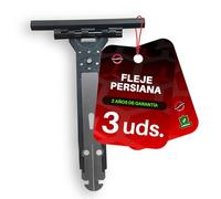 [Pack 3] Fleje Persiana, Flejes Persianas Enrollables - Enganche Persiana Enrollable para Lamas PVC y Aluminio - Repuestos Persianas - Flejes 15,5 cm - Fácil Instalación y Alta Resistencia