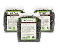 Pack 3 Frijoles Bionsann Bio 500 g, 1,5 kg total, legumbre ecológica en grano, 100% frijoles, alubias negras, veganas, sin lactosa, sin huevo y sin azúcar, formato ahorro.