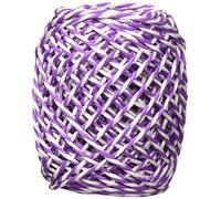 Pack 3 Huevos Cordón Rafia Bicolor de 1,5 mm x 20 m color Lila/Blanco
