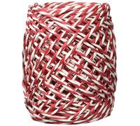 Pack 3 Huevos Cordón Rafia Bicolor de 1,5 mm x 20 m color Rojo/Blanco
