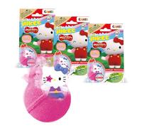 Pack 3 INKEE Hello Kitty - bombas de baño infantiles con sorpresa - 3 de 6 figuras de Hello Kitty para coleccionar - 3x bolas de baño 80g con sabor a sandía y aceite de jojoba, rosa o rojo