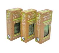 Pack 3 Jabón de Arbol de Té Natural Biodegradable - Jabon de Manos, Cuerpo, y Cara para acné, hongos y bacterias, Pastilla Sólida Ecológica y Artesanal, Vegano y Sin Aceite de Palma