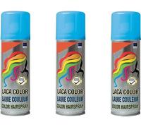 PACK 3 LACA PELO COLOR AMARILLO - RÁPIDA COLORACIÓN - LAVABLE (AZUL CLARO)