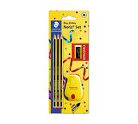 Pack 3 Lápices STAEDTLER Noris 2 Hb + Sacapuntas + Borrador