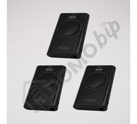 Pack 3 mandos a distancia FAAC XT2 433 SLH negro puertas motorizadas 433,92 MHz