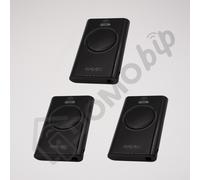 Pack 3 mandos a distancia FAAC XT4 433 SLH negro puertas motorizadas 433,92 MHz