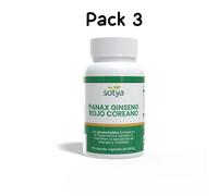Pack 3 Panax Ginseng rojo coreano 500mg 60 capsulas Sotya