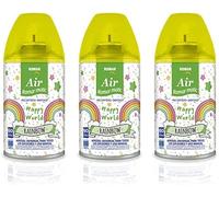Pack 3 Recambios Aerosol Ambientador Spray Frescor Natural para Difusores y Manual, Esencia para hogar con Aroma Arcoíris 250 ml