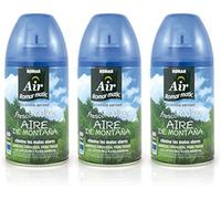 Pack 3 Recambios Aerosol Ambientador Spray Frescor Natural para Difusores y Manual, Esencia para hogar con Aroma Aire de Montaña 250 ml