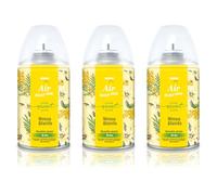 Pack 3 Recambios Aerosol Ambientador Spray Frescor Natural para Difusores y Manual, Esencia para hogar con Aroma Mimosa & Vainilla 250 ml