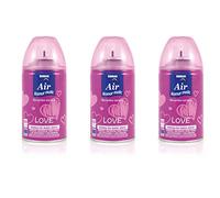 Pack 3 Recambios Aerosol Ambientador Spray Frescor Natural para Difusores y Manual, Esencia para hogar con Aroma Amor 250 ml