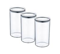 Pack 3 recipientes herméticos para alimentos grandes redondos ø10.5x19cm 7house