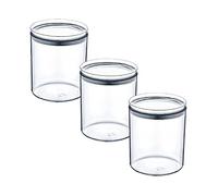 Pack 3 Recipientes Herméticos para Alimentos Medianos Redondos Ø10.5x13cm 7house