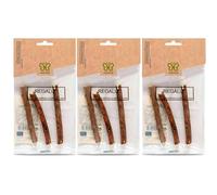 Pack 3 Regaliz Palos Natur cid Bio 3 uds, 9 palos de raíz de regaliz ecológica, snack vegetal para masticar o hidratar al gusto, sin gluten, vegano y formato ahorro.